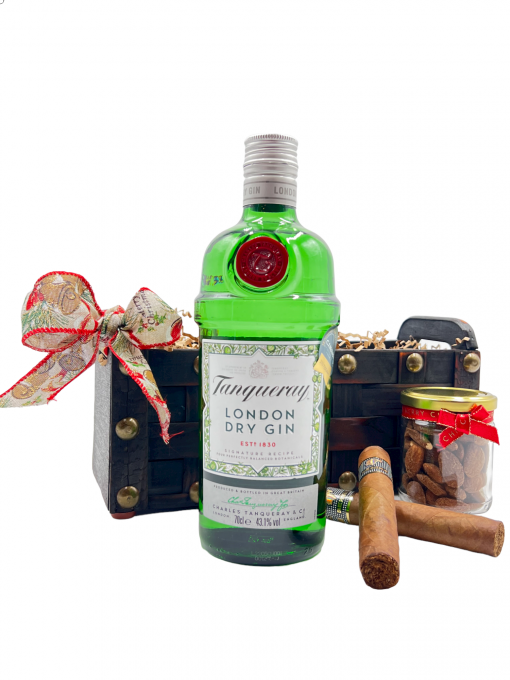 καλάθι δώρο Tanqueray και Cohiba